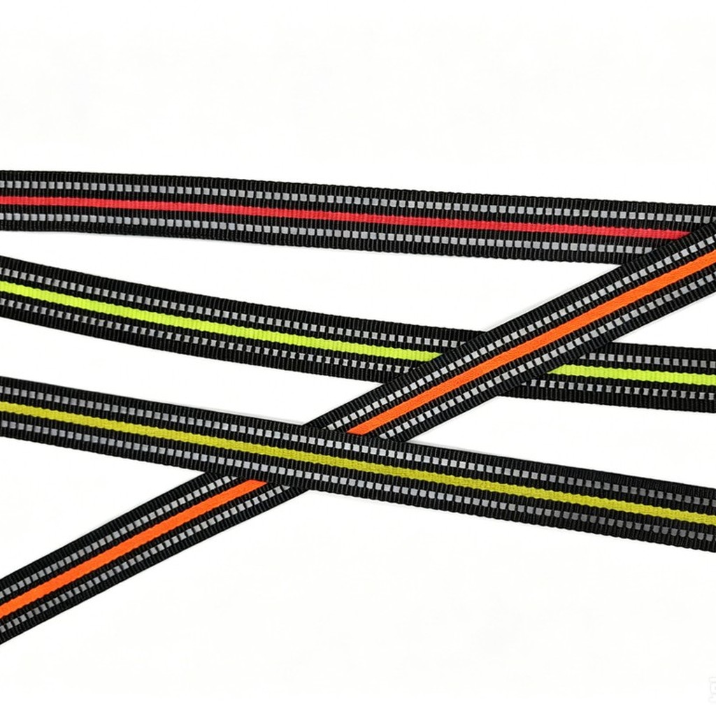 Multi-Color Stripe Pet Dot Reflective Webbing